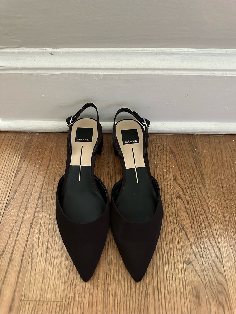 BRAND NEW Dolce Vita Black Satin Carel Heels